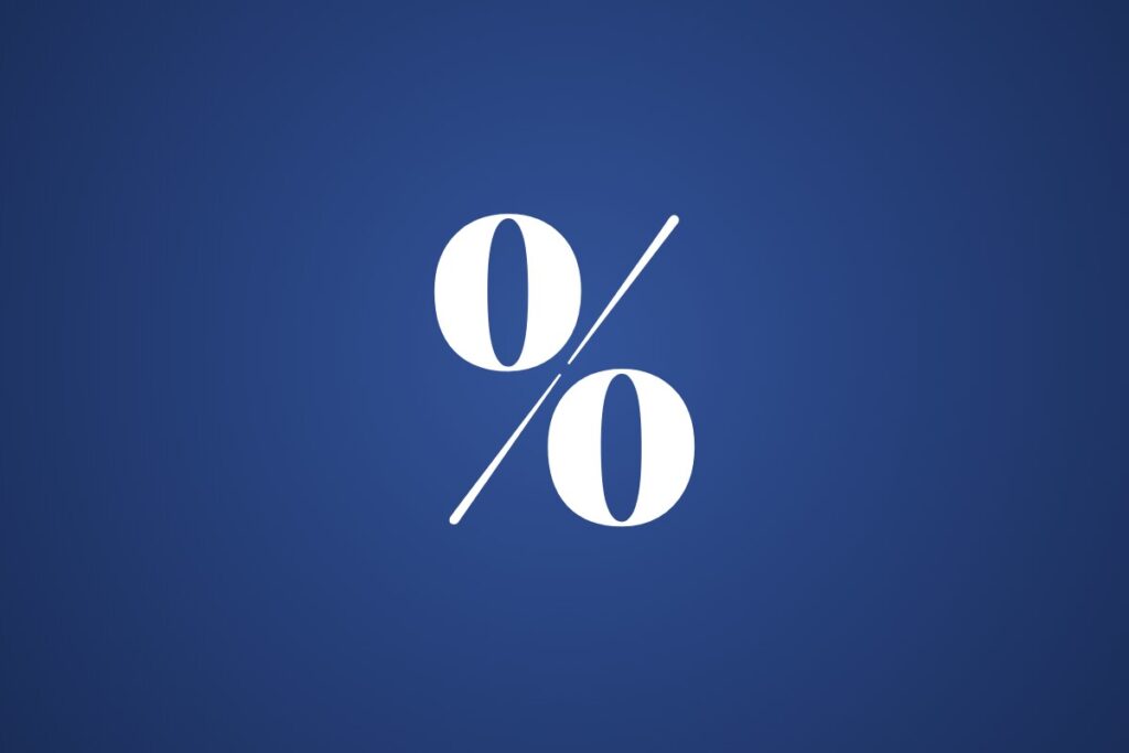 Percent sign on ELIFIN blue for Louisiana cap rates by property type